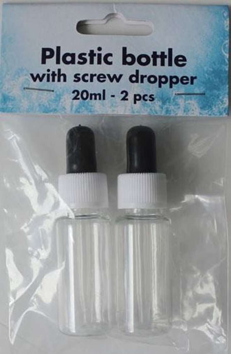 SDBO001 Plastic bottle with screw dropper flesjes met pipet 2 stuks Nellie Snellen